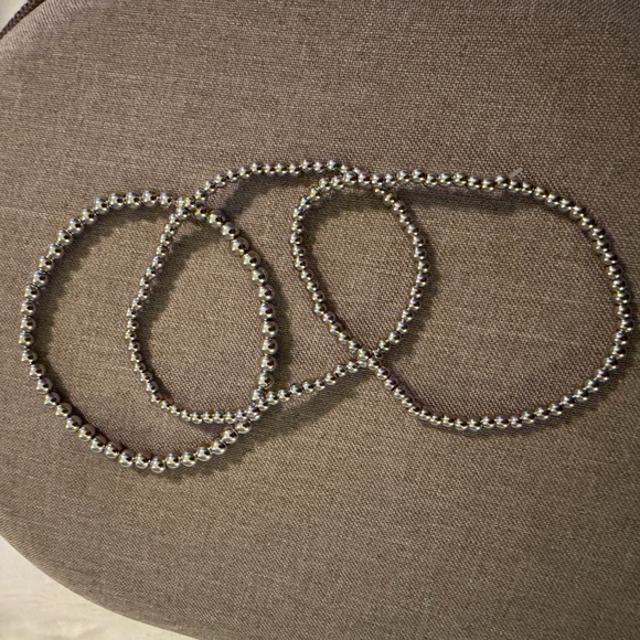 Mint & Lily Silver Beaded Bracelet Set - Picture 5 of 8